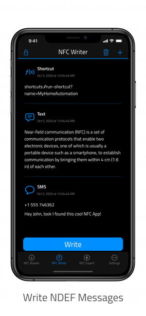 NFC pour iPhone. Screenshot