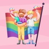 Pride Month Couple Stickers