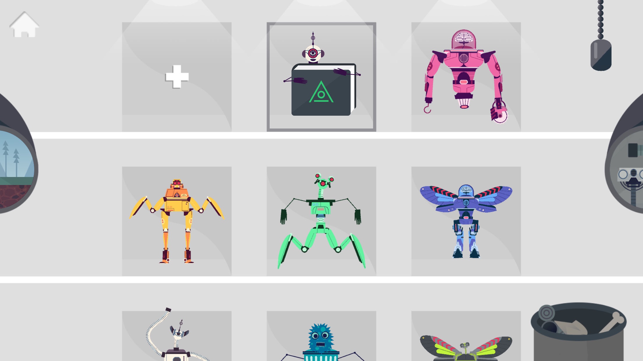 Screenshot do app A Fábrica de Robôs por Tinybop