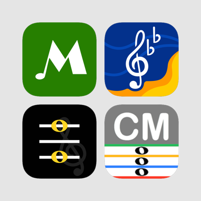 Music Notes, Keys, Intervals, and Chords Trainers