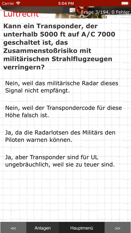 UL Motorschirm Trainer