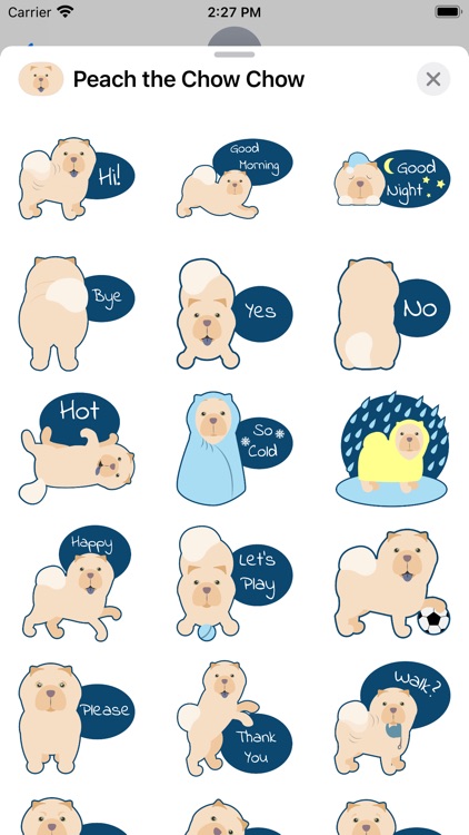 Peach the Chow Chow Stickers