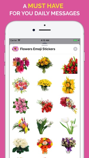 Flowers Emoji Stickers(圖4)-速報App