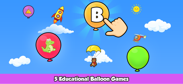 Balloon Pop Baby Learning Game(圖1)-速報App