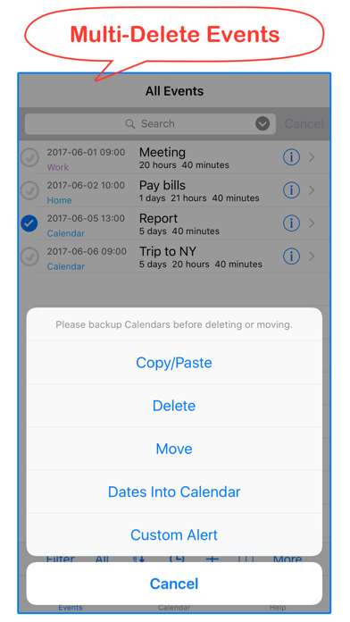 How to cancel & delete Calendar Tools from iphone & ipad 1
