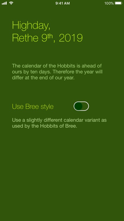 Shire Calendar