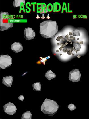 Asteroidal Pro, game for IOS