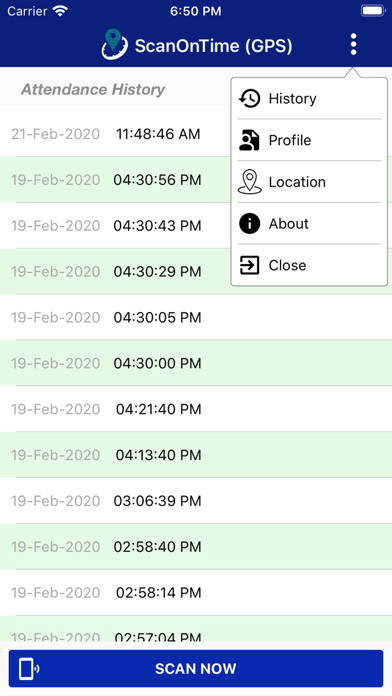 ScanOnTime GPS Attendance screenshot 2