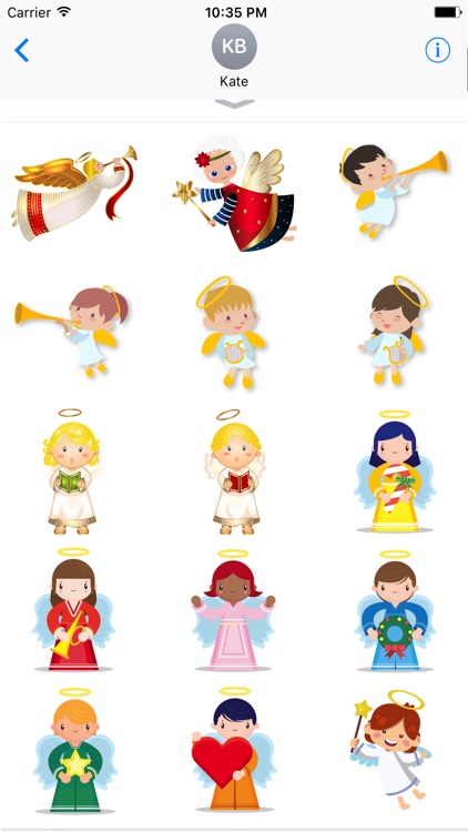 Xmas Angels Emoji & Stickers