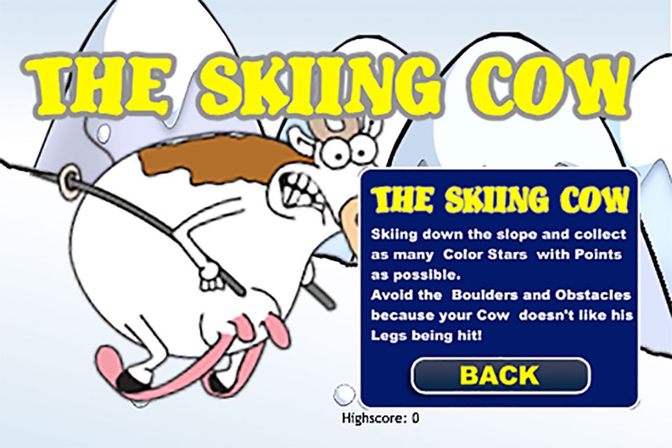 The Crazy Skiing Cow screenshot 2
