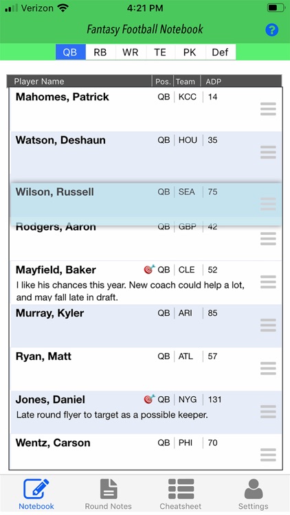 Fantasy Football Notebook 2020 screenshot-3