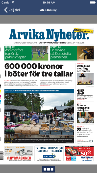 Arvika Nyheter e-tidning screenshot 2