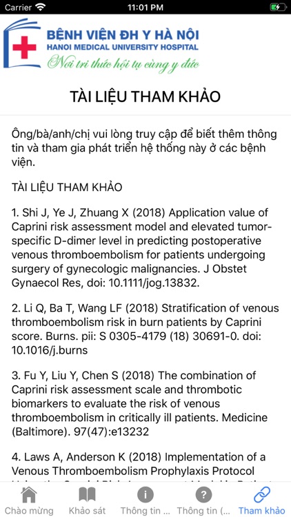 Dự báo tắc tĩnh mạch - HMUH screenshot-3