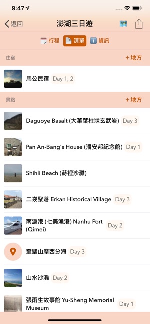 旅行背包 - 收集景點，計畫行程(圖3)-速報App