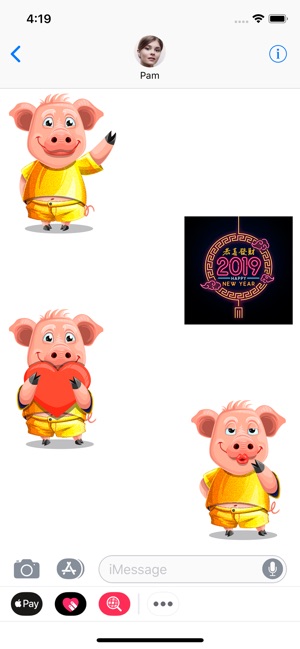 Golden Chinese Pig Year 2019