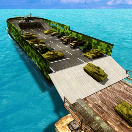 Army Tank Ship Transporter 3D icon