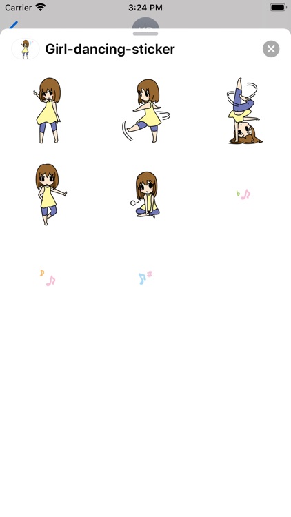 Girl dancing sticker