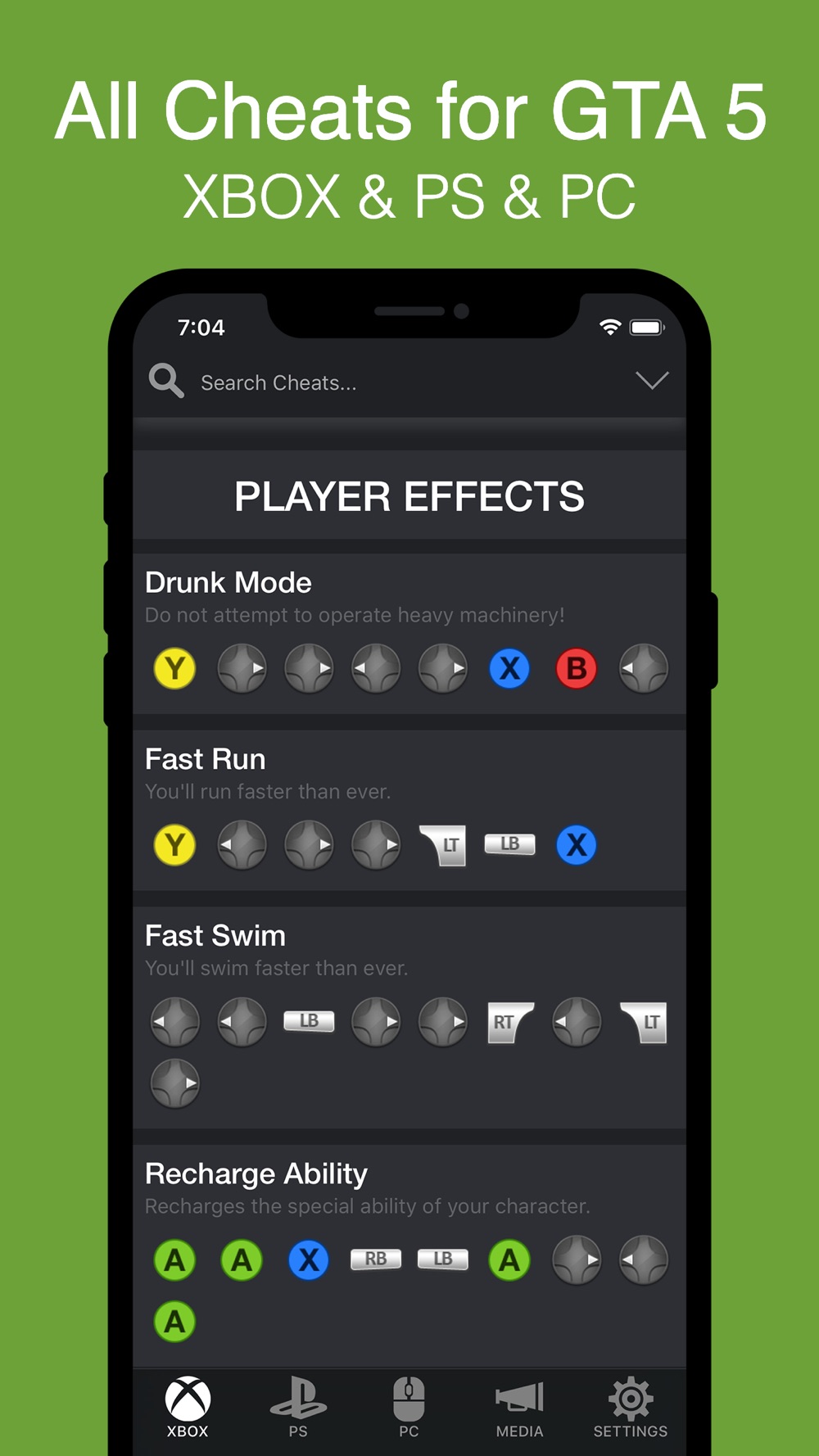 All Cheats For GTA 5 Cheat Codes