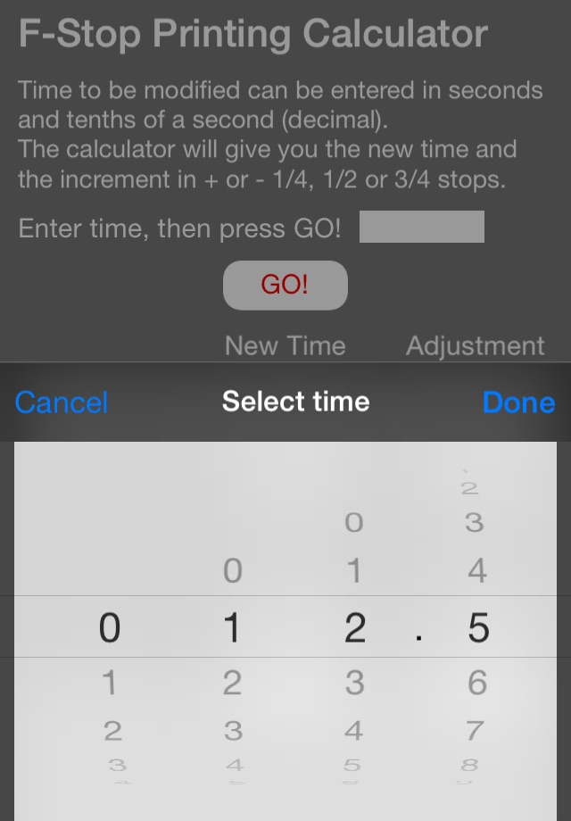 f-Stop Printing Calculator screenshot 3