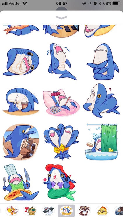 Cute Shark Emoji Funny Sticker