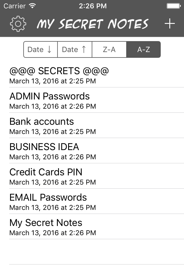 My Secret Notes screenshot 2