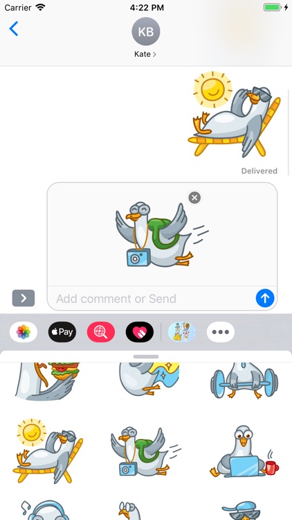 Seagull Emoji Stickers screenshot-3