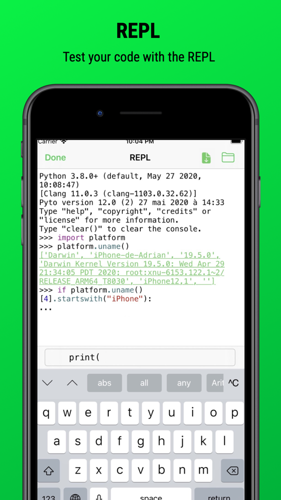 Pyto - Python 3 App for iPhone - Free Download Pyto - Python 3 for iPad ...