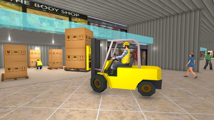 Mall Cargo Truck Forklift 3D