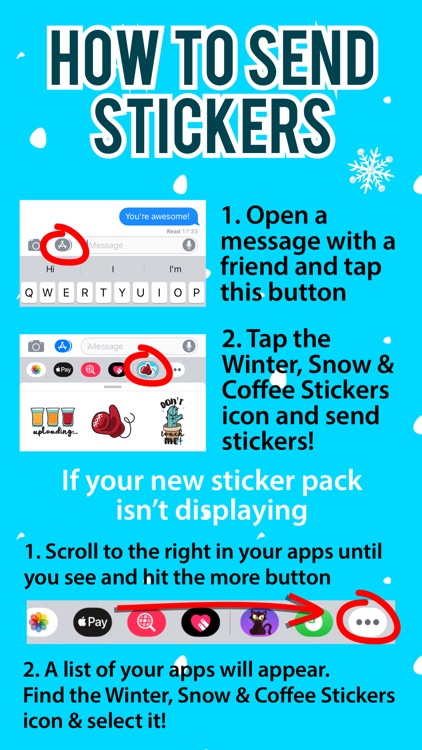 Winter, Snow & Coffee Stickers screenshot-5