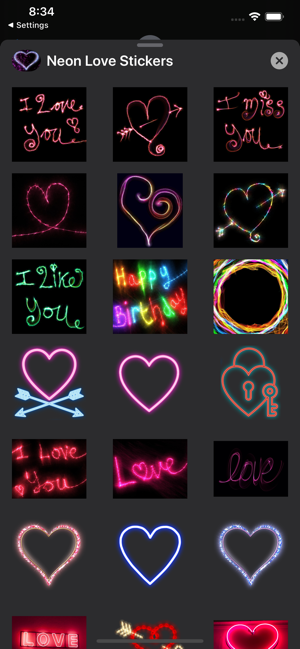 Love Heart Neon Stickers(圖2)-速報App