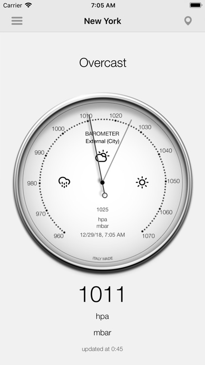 Barometer-Atmospheric pressure