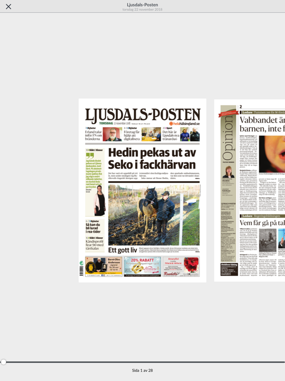Ljusdals-Posten e-tidning screenshot 3