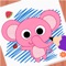 Icon Purple Pink Coloring Book-Kids