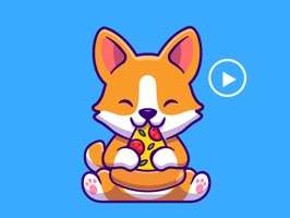 A collection of very nice Lucky Dog Animated Stickers