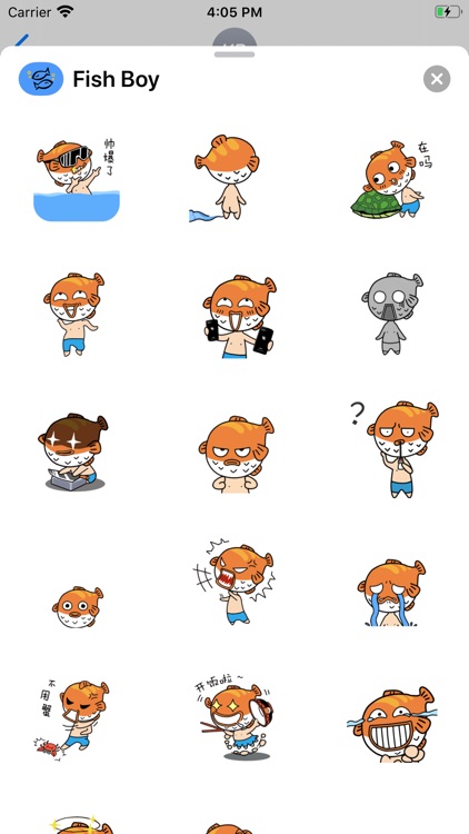 Fish Boy Stickers screenshot-3