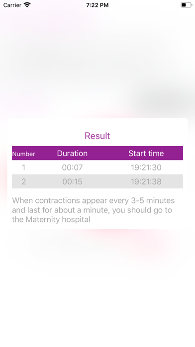 Contraction timer - Forty screenshot 2