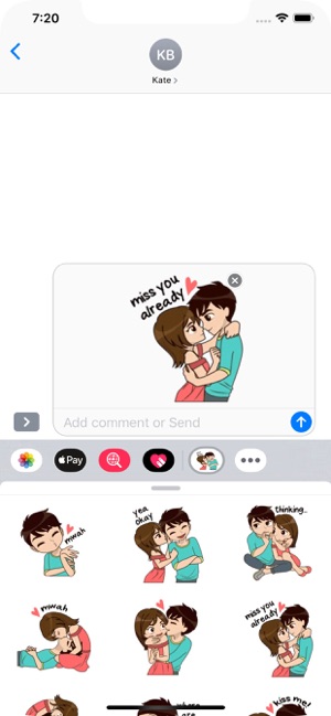 Love Couple Stickers Pack(圖6)-速報App