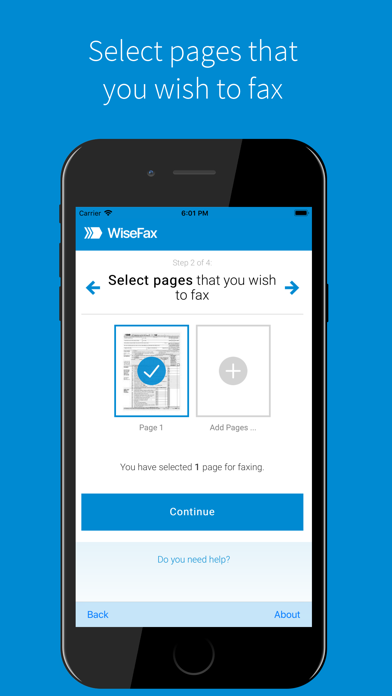 How to cancel & delete Send fax with WiseFax from iphone & ipad 2