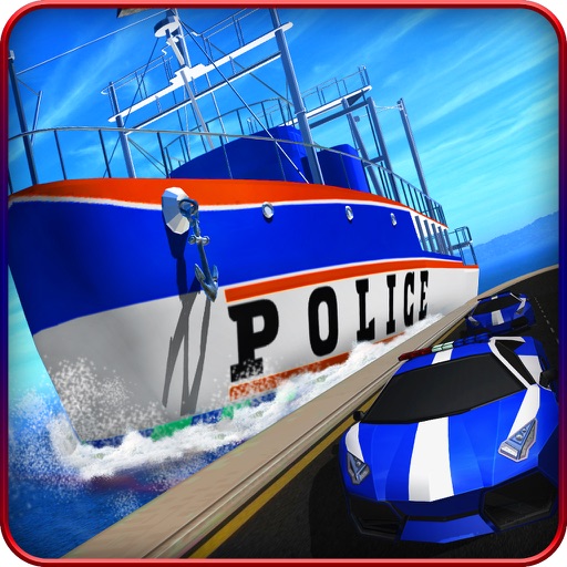 Police Car Transport Ship Game Icon