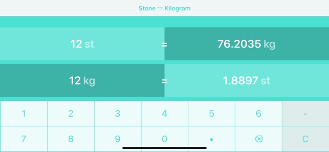 Stones To Kilograms Chart