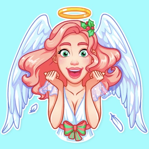 Christmas Angel Stickers icon