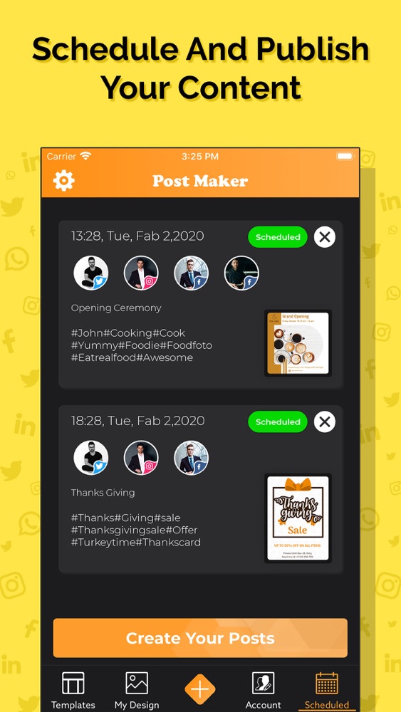 Social Media Post Maker App for iPhone - Free Download Social Media ...