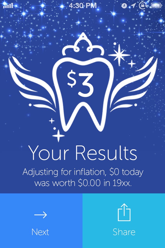 Visa's Tooth Fairy Calculator screenshot 4