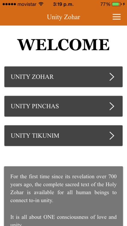 Unity Zohar App