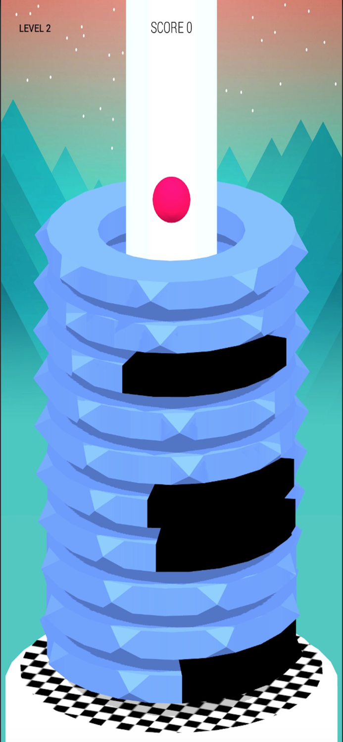 Stack Spiral Jump Fall Ball