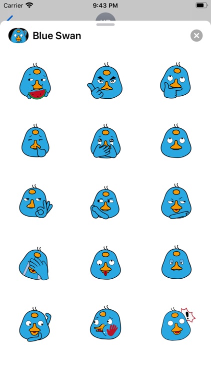 Blue Swan Sticker screenshot-3