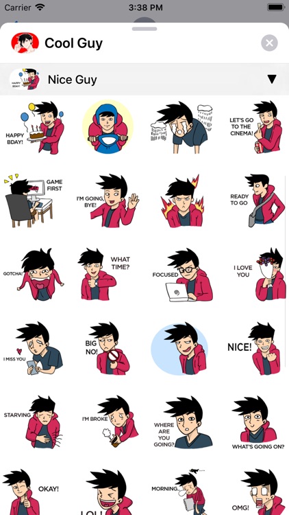 Cool Guy Stickers screenshot-8