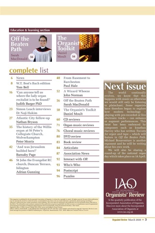 Organists' Review Magazine screenshot 4