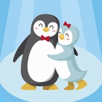 Penguin Couple Ice Breaking