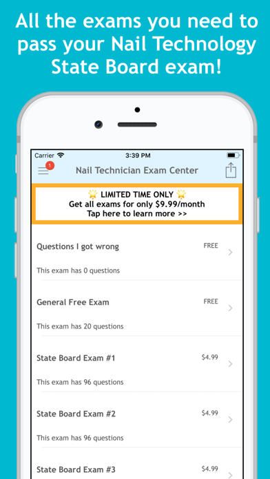 How to cancel & delete Nail Technician Exam Center from iphone & ipad 4